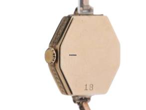 Thumbnail von Rolex Art Deco Stretch 1927 originele doos zeer goed vintage Art Deco stretch klapdekselbodem 9kt roségoud