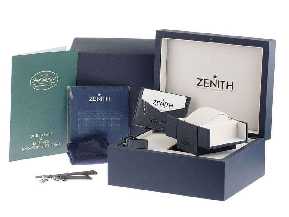 Zenith Pilot Big Date Flyback Ref.03.4000.3652/21.I001 2026 Set completo Nuovo Pilot Big Date Flyback cinturino in caucciù fibbia deployante