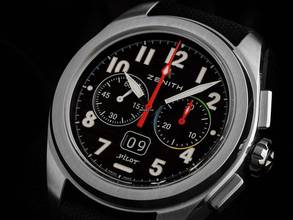 Thumbnail von Zenith Pilot Big Date Flyback Ref.03.4000.3652/21.I001 2026 Volledige set Ongedragen Pilot Big Date Flyback Rubber vouwsluiting