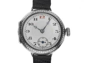 Thumbnail von Rolex 935 Silber Klappdeckel Trench WW Niello Verzierung 1910 original Box original unpoliert Vintage Trench WW Niello Verzierung 935 Silber