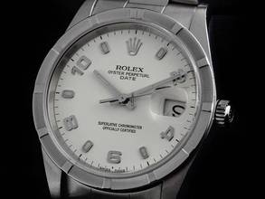 Thumbnail von Rolex Oyster Perpetual Date Ref.15210 1997 LC 100 Full Set sehr gut Vintage Oyster Perpetual Date Stahl