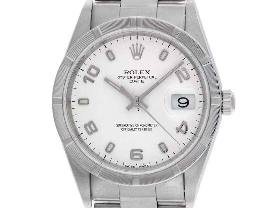 Rolex Oyster Perpetual Date Ref.15210 1997 LC 100 Zestaw pełny bardzo dobry vintage Oyster Perpetual Date stal