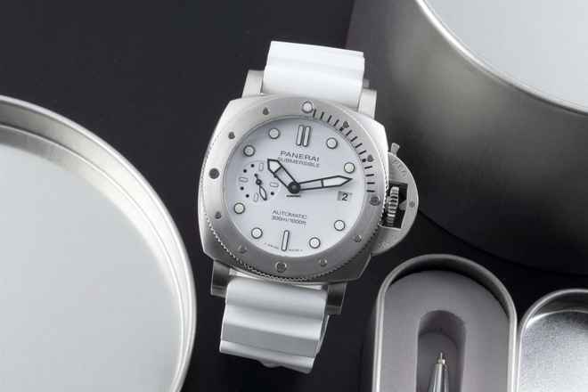  Panerai Submersible Edelstahl Automatik Herrenuhr Ref. PAM01223 B&P 2021 