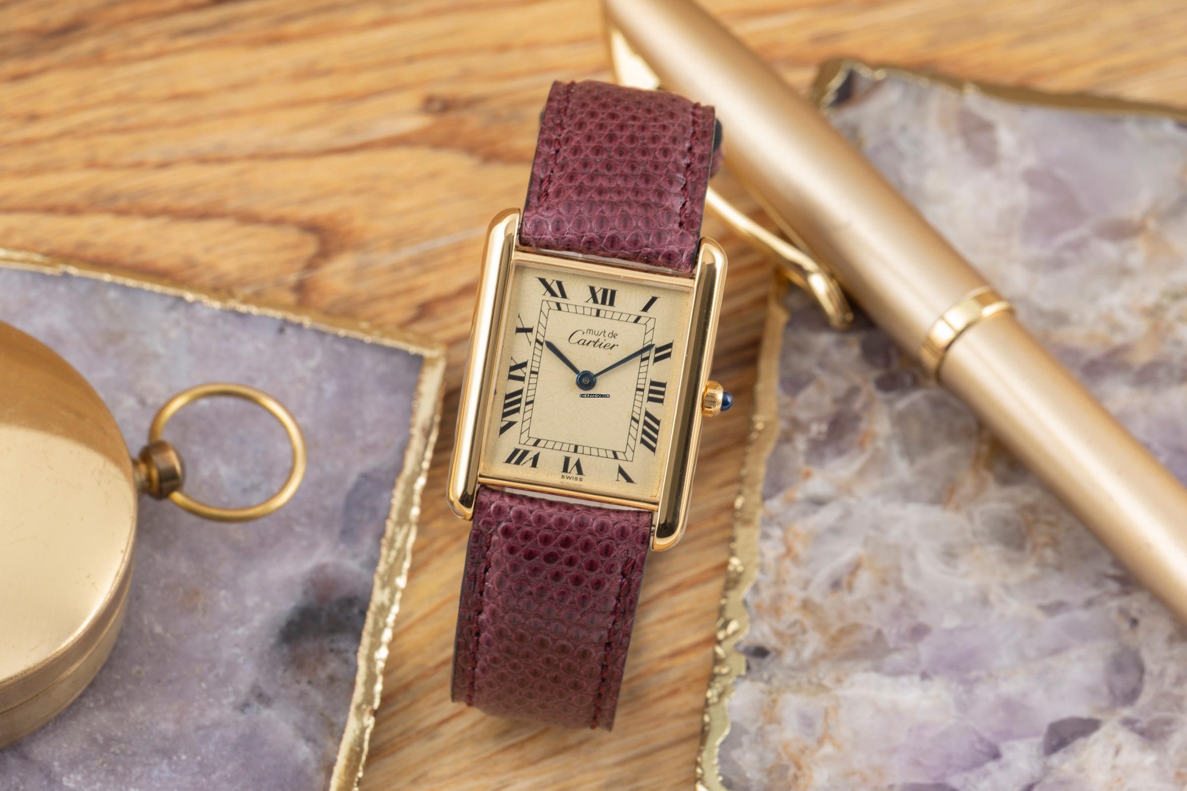 Cartier Tank Silber vergoldet unisex Ref. 681006 Klassiker