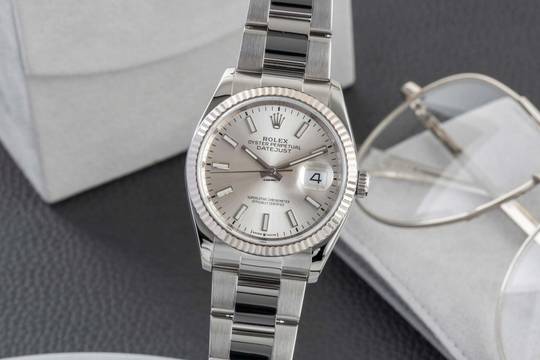  Rolex Datejust 36 Stahl / Weissgold Automatik Herrenuhr Ref. 126234 Papiere 2021 