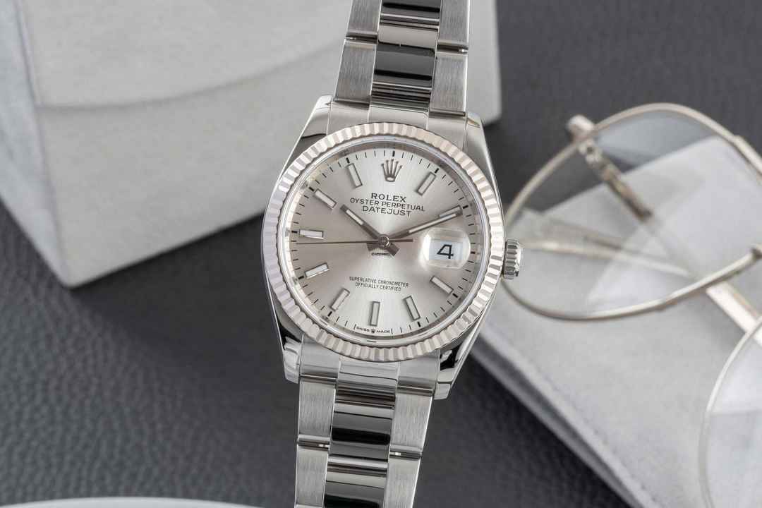  Rolex Datejust 36 Stahl / Weissgold Automatik Herrenuhr Ref. 126234 Papiere 2021 