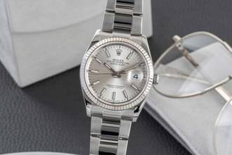 Thumbnail von Rolex Datejust 36 Stahl / Weissgold Automatik Herrenuhr Ref. 126234 Papiere 2021