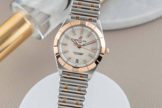  Breitling Chronomat 32 Stahl/Rotgold MOP Diamond Ref. U77310101A2U1 B&P 2024 