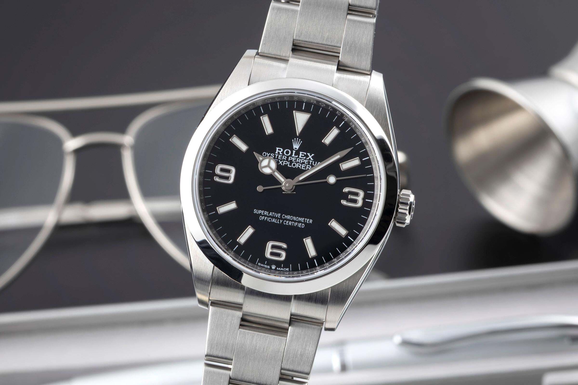 Rolex Explorer Oyster Edelstahl Automatik Herren Ref. 124270 Box & Papiere 2022