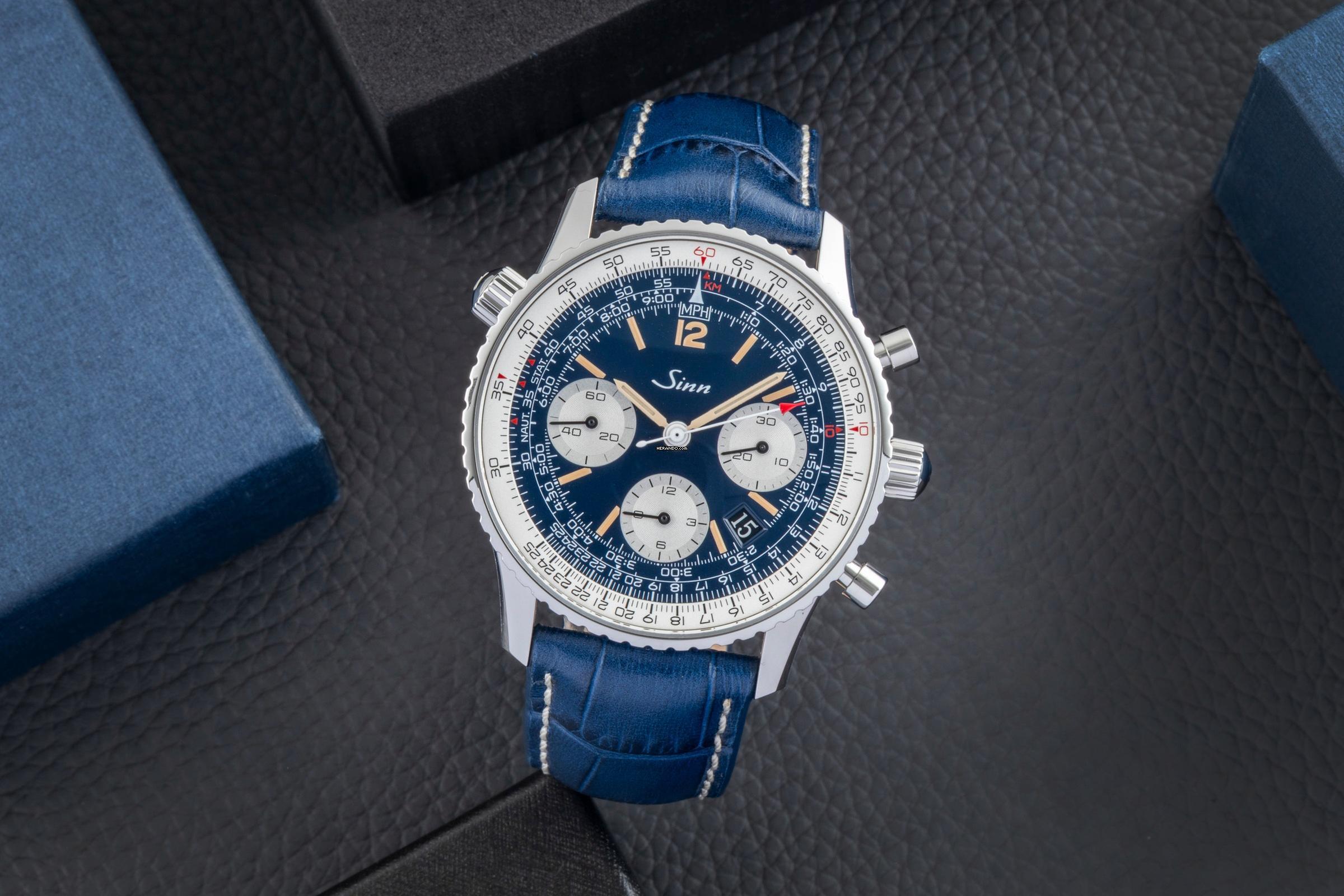 Sinn 903 St B E Navigations-Chronograph Stahl Automatik Ref. 903.045 B&P 2018