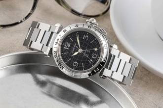 Thumbnail von Orologio da uomo Cartier Pasha C GMT Big Date Automatico in acciaio Ref. W31049M7