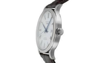 Thumbnail von Longines Record Stahl Automatik Herrenuhr Ref. L2.821.4.11.2 Papiere 2023