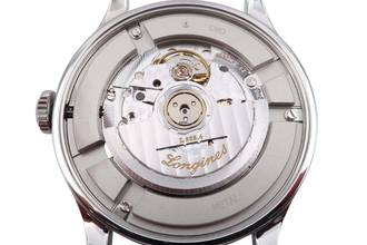 Thumbnail von Longines Record Stahl Automatik Herrenuhr Ref. L2.821.4.11.2 Papiere 2023