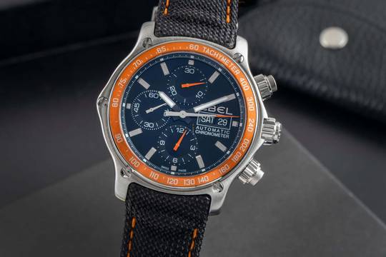 Ebel 1911 Discovery Chronograph stal automatyczny Ref. E9750L62 1215889 B&P 2009