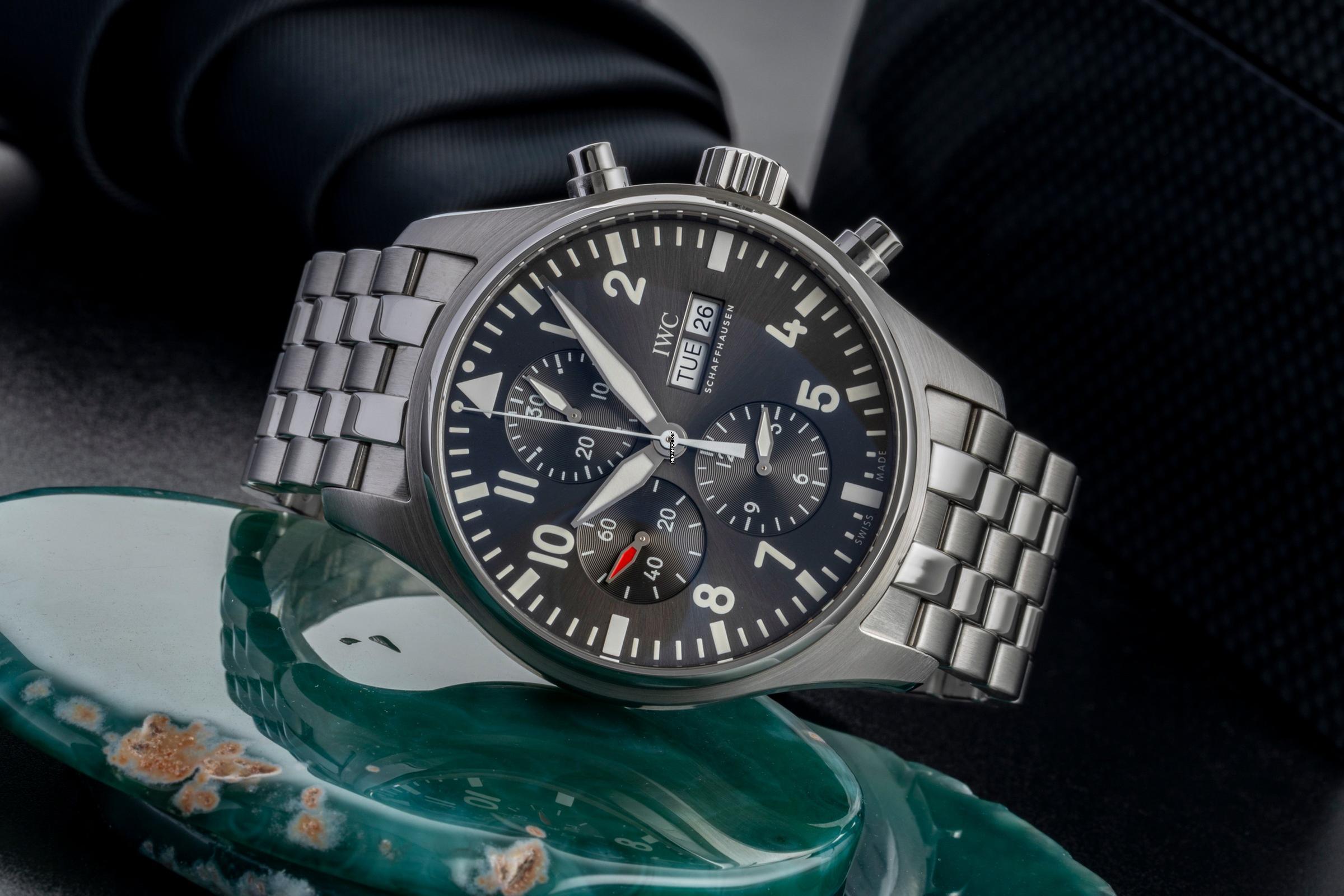  IWC Fliegeruhr Spitfire Chronograph Pilot Spitfire Chronograph Automatik Stahl Herrenuhr IW377719 Papiere 2016 