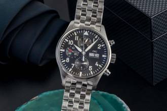 Thumbnail von IWC пилотские часы Spitfire Chronograph Pilot Spitfire Chronograph автоматические стальные мужские часы IW377719 документы 2016