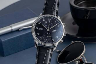 Thumbnail von IWC Portugieser Chronograph Automatik Stahl Ref. IW371609 B&P 2021