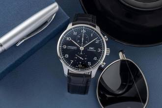 Thumbnail von IWC Portugieser Chronograph Automatik Stahl Ref. IW371609 B&P 2021