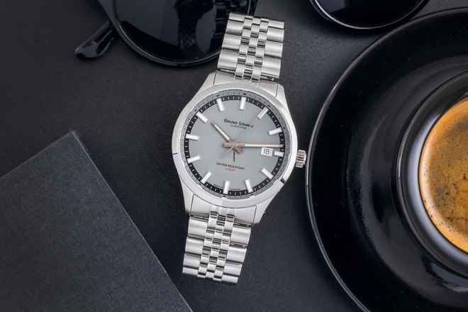  Bruno Söhnle Glashütte Turin Stahl Automatik Herrenuhr Ref 17-12230-840 B&P New 