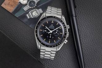 Thumbnail von Omega Speedmaster Professional Moonwatch Chronographe en acier, remontage manuel, réf. 3590.50.00 B&P