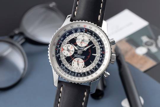  Breitling Montbrillant Datora Chronograph Edelstahl Automatik Herrenuhr A21330 