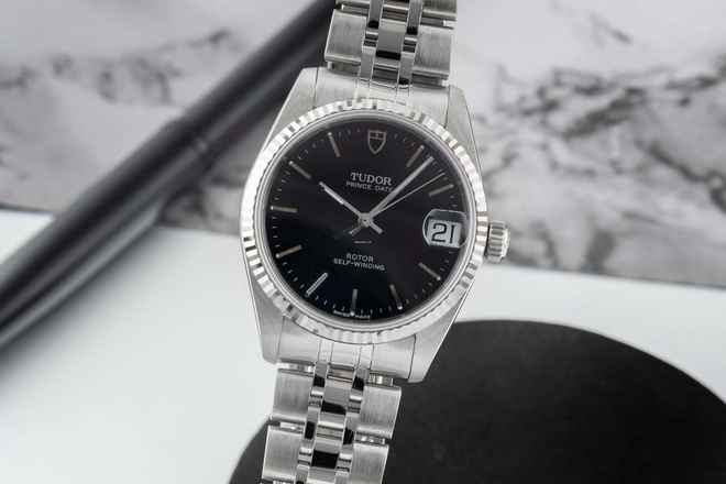  Tudor Prince Date Stahl / Weissgold Automatik Damenuhr Ref. 72034 Papiere 