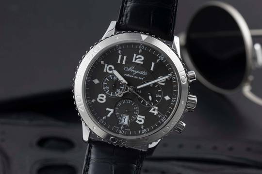 Breguet Type XX - XXI - XXII Chronograph Flyback Stahl Automatik Herrenuhr Ref. 3810
