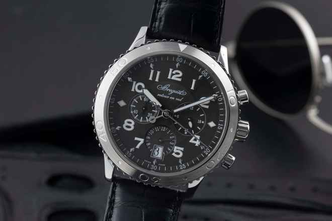  Breguet Type XX - XXI - XXII Chronograph Flyback Stahl Automatik Herrenuhr Ref. 3810 
