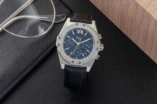 Chopard St. Moritz Chronograph Steel Automatic Men's Watch Ref. 268352-3001 Box