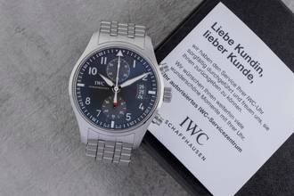 Thumbnail von IWC Fliegeruhr Spitfire Chronograph Stahl Automatik Ref. IW387804 Papiere