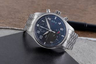 Thumbnail von IWC Fliegeruhr Spitfire Chronograph Stahl Automatik Ref. IW387804 Papiere