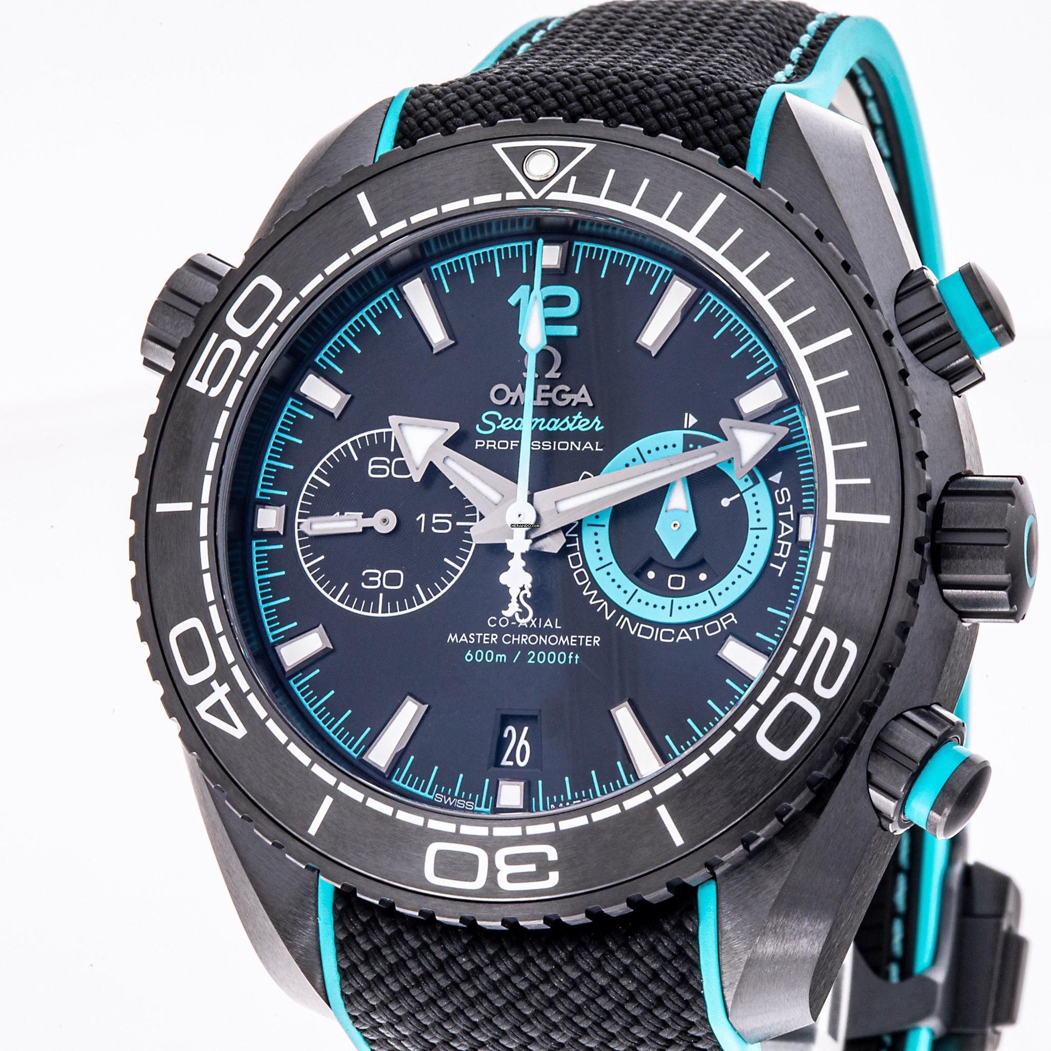 Omega Seamaster Planet Ocean Chronograph Chrono 46 Alinghi Black Ceramic – 215.92.46.51.01.003 – NEW – 2023 Full Set