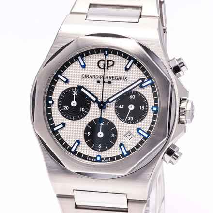  Girard Perregaux Laureato Chrono 42mm White – 81020-11-131-11A – like NEW – 10/2022 Full Set 