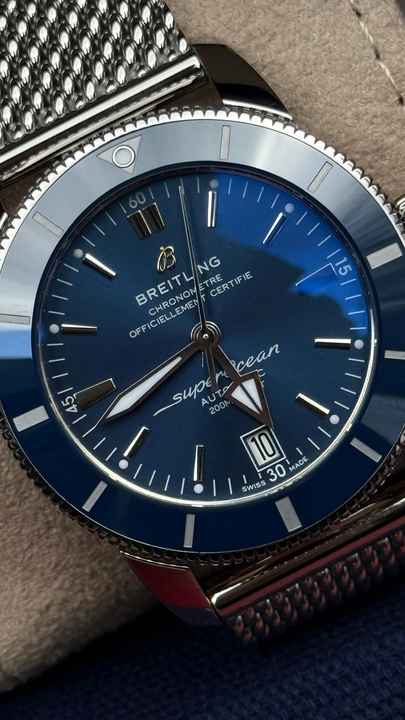 Breitling Superocean Heritage II 42 2022 w doskonałym stanie, jak nowy, niebieski