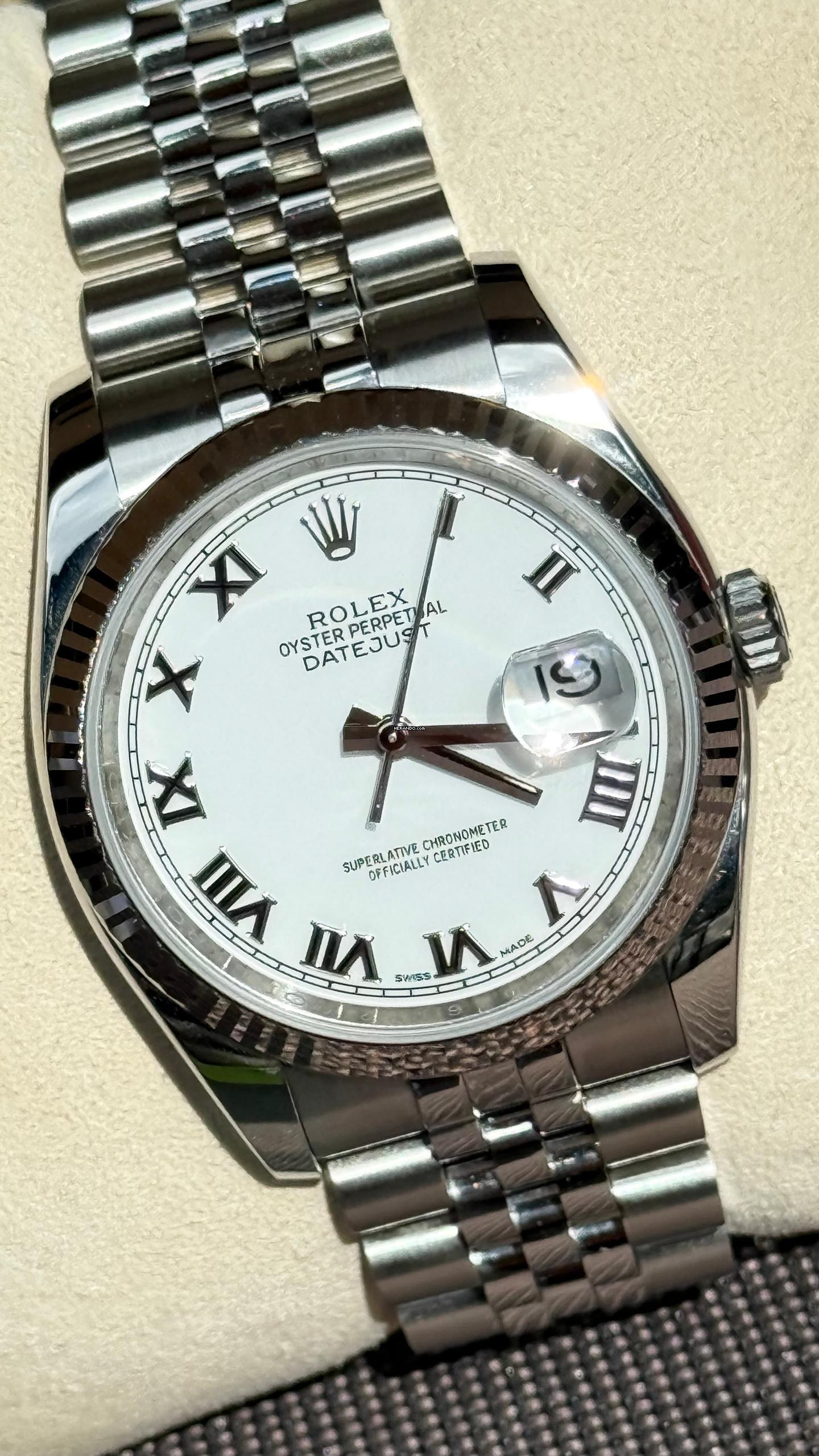Rolex Datejust 36 w doskonałym stanie Polar biały super Jubilee