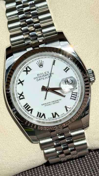 Rolex Datejust 36 w doskonałym stanie Polar biały super Jubilee