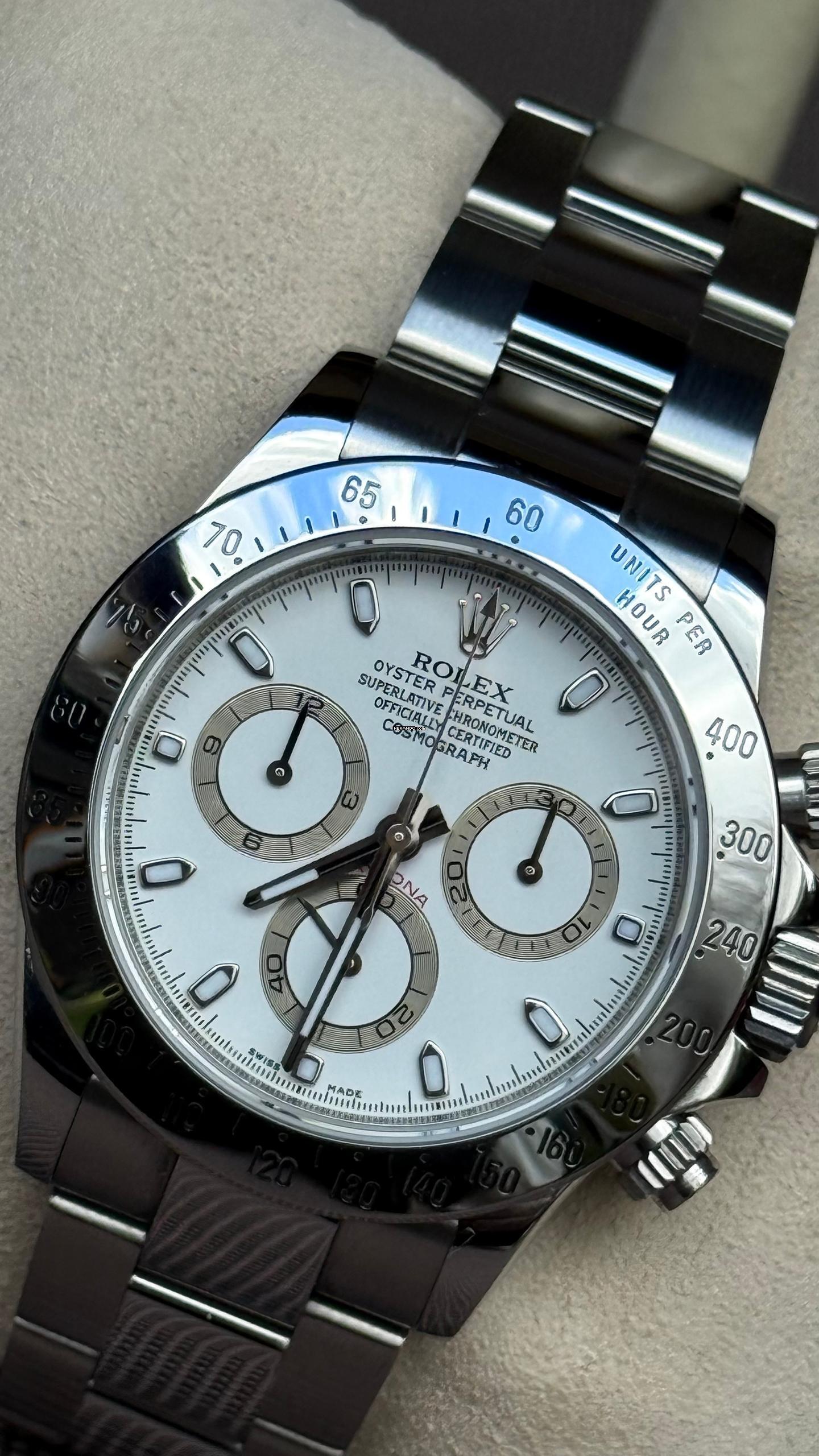 Rolex Daytona w doskonałym stanie, pełny serwis, 2010, długi zamek, karta UE