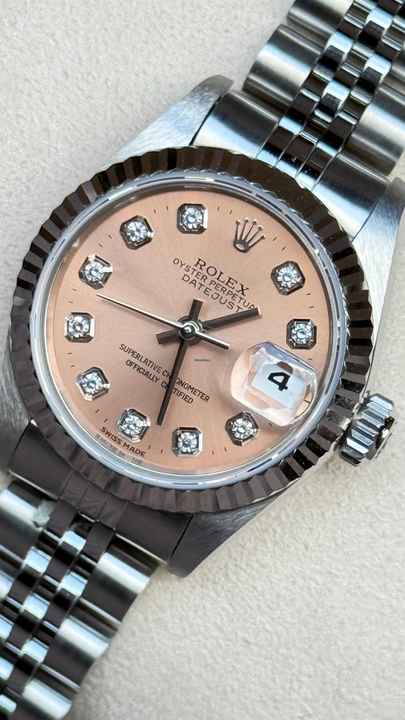 Rolex Lady-Datejust Top! różowa tarcza z diamentami, w tym karta serwisowa Rolex oficjalna 2023