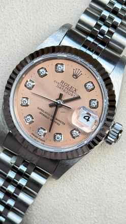 Rolex Lady-Datejust Top ! cadran en diamants roses, incl. carte de service officiel Rolex 2023
