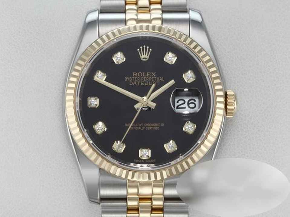  Rolex Datejust 36 36mm 116233 2016 Diamanten Stahl Gelbgold 750 Automatik Gold 