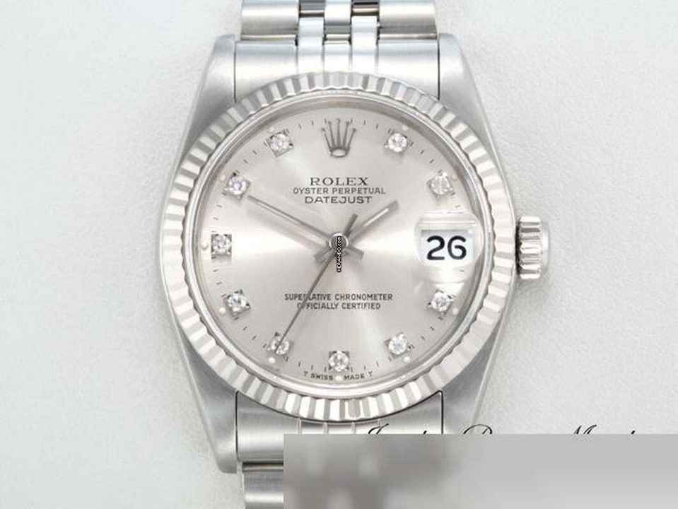  Rolex Datejust 31 Medium Datejust 31 Mm Stahl Weissgold 750 Diamanten Automatik Stainless Steel 18kt White Gold Lady Jubilé-band Chronometer Oyster 