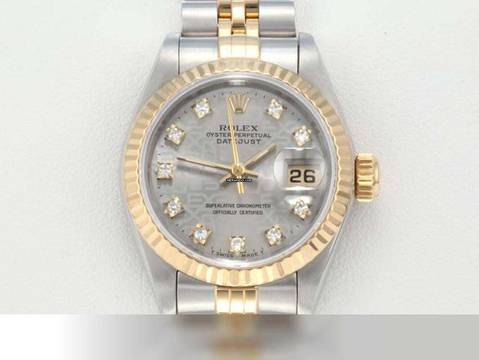  Rolex Lady-Datejust Edelstahl Gelbgold 750 Diamanten Automatik Gold Stahl Damen 