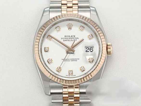  Rolex Datejust 36 36mm 116231 2009 Stahl Rosegold 750 Diamanten Automatik 
