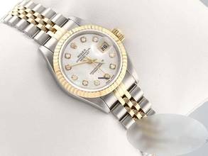 Thumbnail von Rolex Lady-Datejust Edelstahl Gelbgold 750 Perlmutt Diamanten Automatik Gold