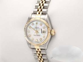Thumbnail von Rolex Lady-Datejust Edelstahl Gelbgold 750 Perlmutt Diamanten Automatik Gold