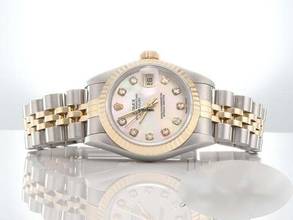Thumbnail von Rolex Lady-Datejust Edelstahl Gelbgold 750 Perlmutt Diamanten Automatik Gold