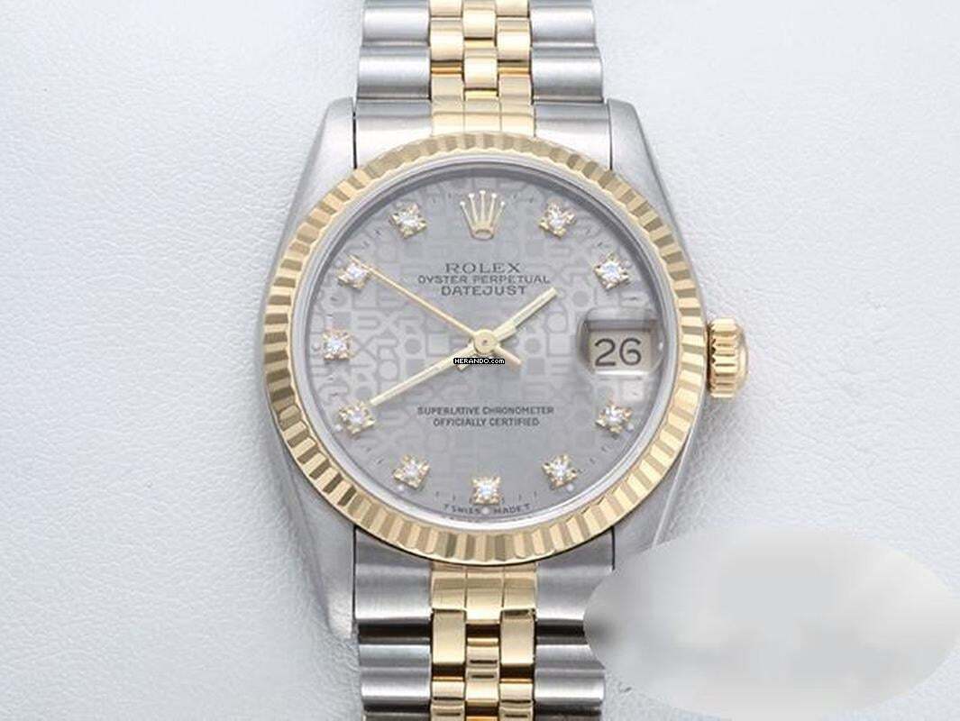 Rolex Datejust 31 Stahl Gelbgold 750 Diamanten Automatik Gold Stahl