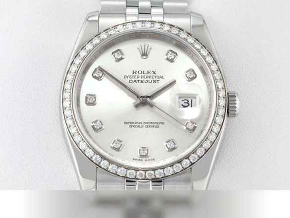  Rolex Datejust 36 36mm 116244 2011 Stahl Weissgold 750 Diamanten Automatik 
