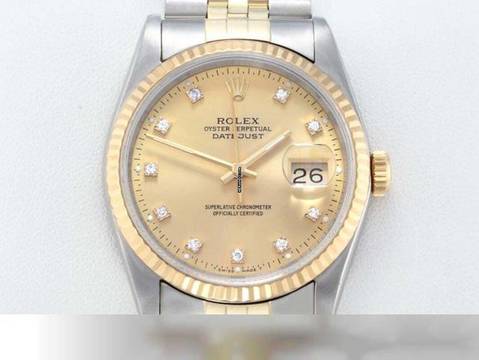  Rolex Datejust 36 36mm 16233 Edelstahl Gelbgold 750 Automatik Stainless Steel 18kt Yellow Gold Jubilé-band Chronometer Oyster 
