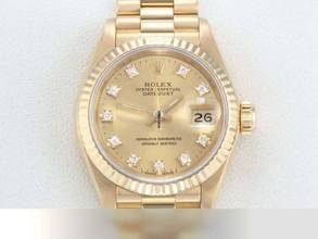 Thumbnail von Rolex Lady-Datejust Gelbgold 750 Diamanten Automatik 18kt Yellow Gold Damen President-band Chronometer Oyster